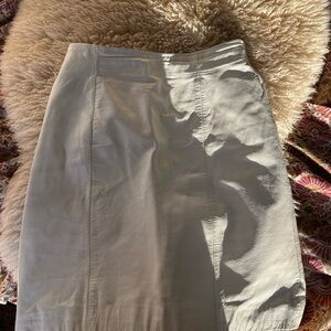 White %100 Genuine Leather skirt